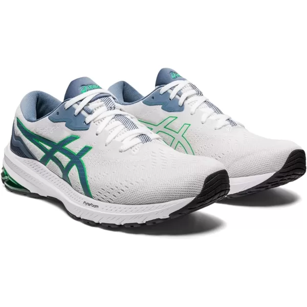imageASICS Mens GT1000 11 Running ShoesWhiteSteel Blue