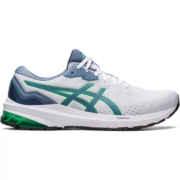 imageASICS Mens GT1000 11 Running ShoesWhiteSteel Blue