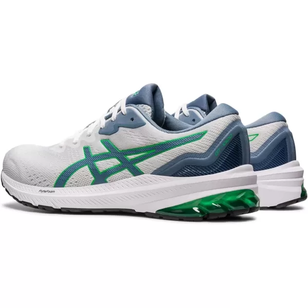 imageASICS Mens GT1000 11 Running ShoesWhiteSteel Blue