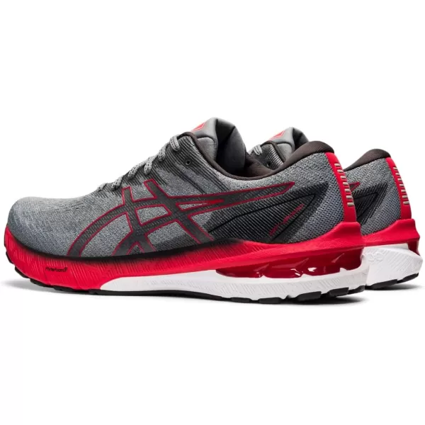 imageASICS Mens GT2000 10 Running ShoesMid GreyElectric Red