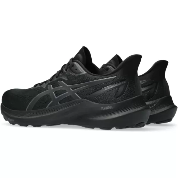 imageASICS Mens GT2000 12 Running ShoeBlackBlack