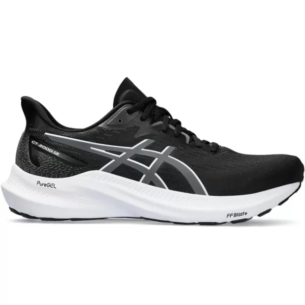 imageASICS Mens GT2000 12 Running ShoeBlackCarrier Grey