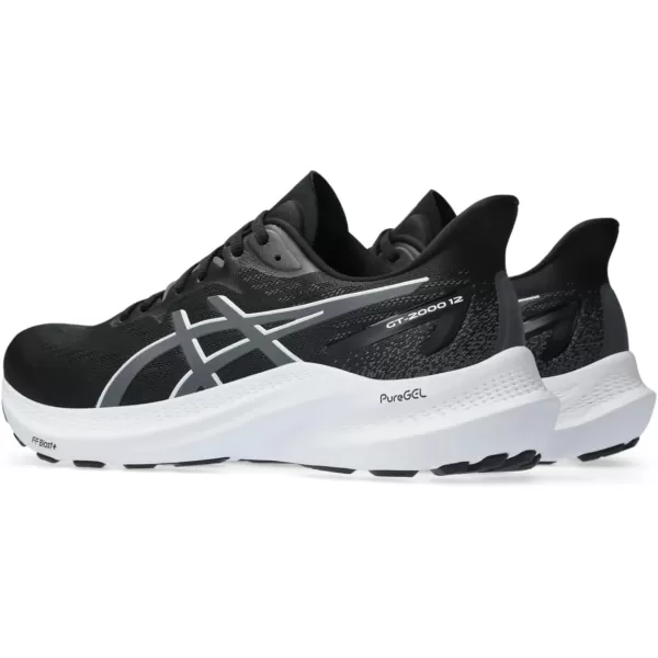 imageASICS Mens GT2000 12 Running ShoeBlackCarrier Grey