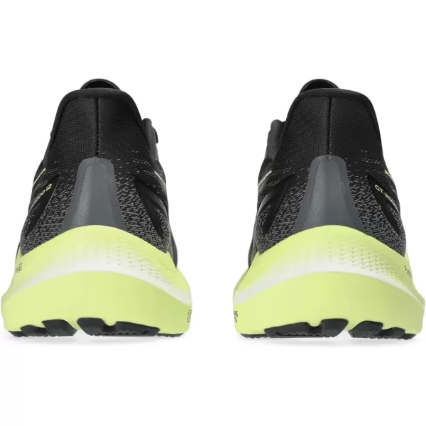 imageASICS Mens GT2000 12 Running ShoeBlackGlow Yellow