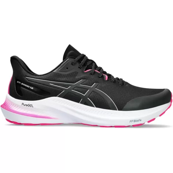 imageASICS Mens GT2000 12 Running ShoeBlackPure Silver