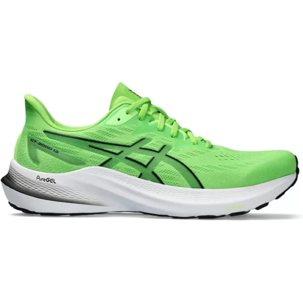 imageASICS Mens GT2000 12 Running ShoeElectric LimeBlack