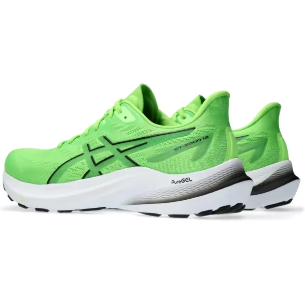 imageASICS Mens GT2000 12 Running ShoeElectric LimeBlack