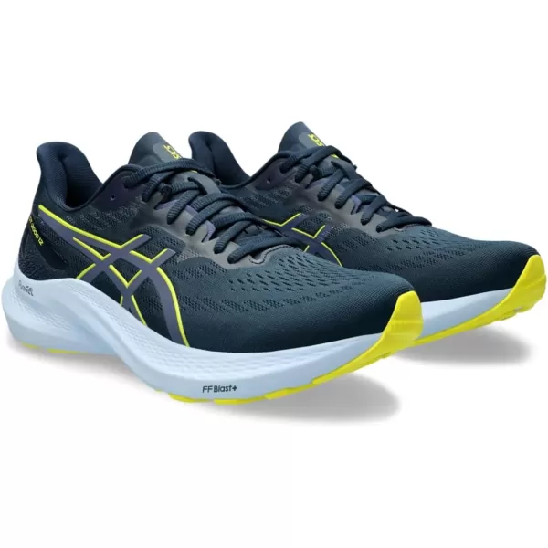 imageASICS Mens GT2000 12 Running ShoeFrench BlueBright Yellow