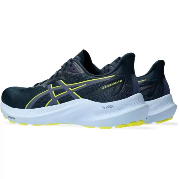 imageASICS Mens GT2000 12 Running ShoeFrench BlueBright Yellow