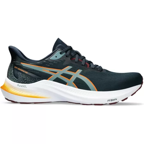 imageASICS Mens GT2000 12 Running ShoeFrench BlueFoggy Teal