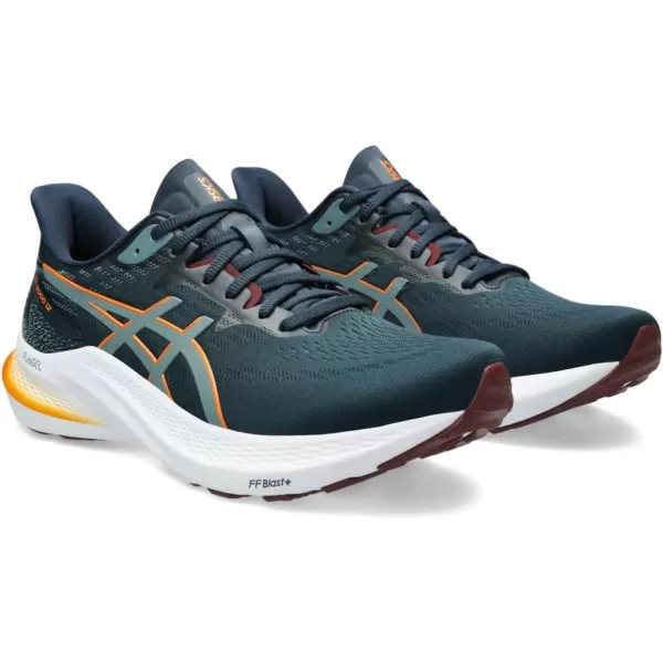 imageASICS Mens GT2000 12 Running ShoeFrench BlueFoggy Teal