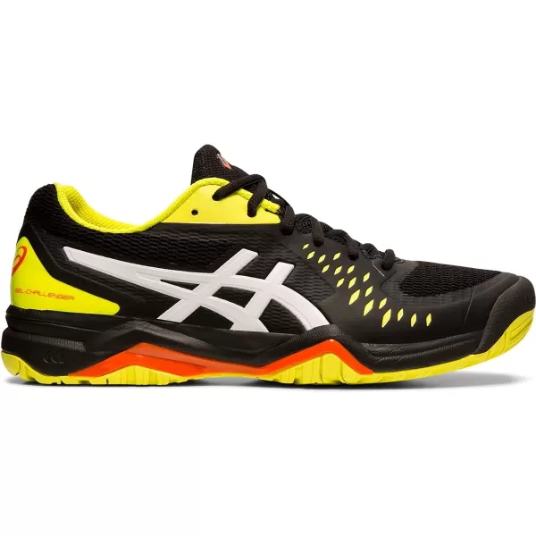 imageASICS Mens GelChallenger 12 Tennis ShoesBlackSour Yuzu