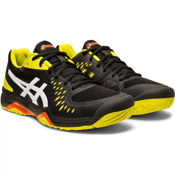 imageASICS Mens GelChallenger 12 Tennis ShoesBlackSour Yuzu