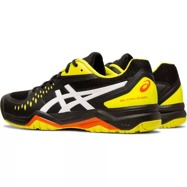 imageASICS Mens GelChallenger 12 Tennis ShoesBlackSour Yuzu