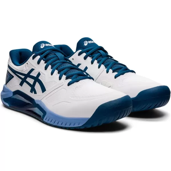 imageASICS Mens GelChallenger 13 Tennis ShoesWhiteLight Indigo