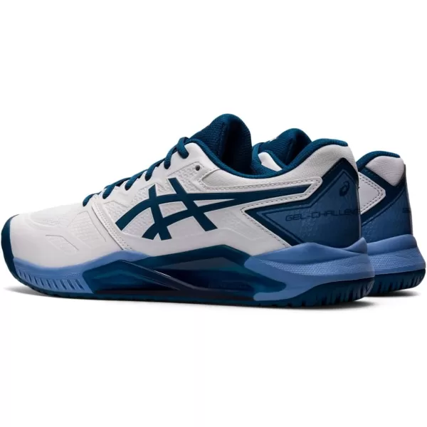 imageASICS Mens GelChallenger 13 Tennis ShoesWhiteLight Indigo