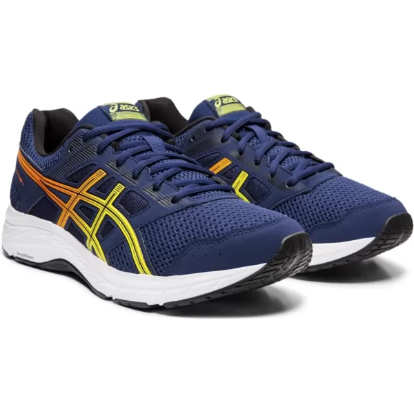 imageASICS Mens GelContend 5 Running ShoesBlue ExpanseSour Yuzu