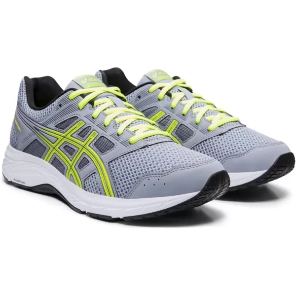 imageASICS Mens GelContend 5 Running ShoesSheet RockSafety Yellow