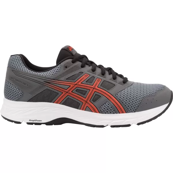 imageASICS Mens GelContend 5 Running ShoesSteel GreyRed Snapp