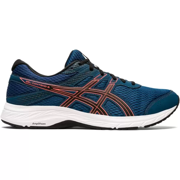 imageASICS Mens GelContend 6 Running ShoesMako BlueSunrise Red