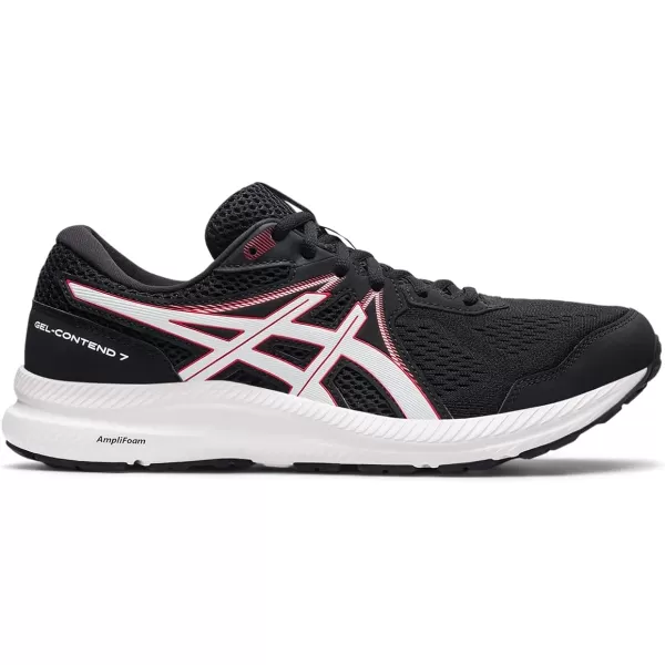 imageASICS Mens GelContend 7 Running ShoeBlackElectric Red
