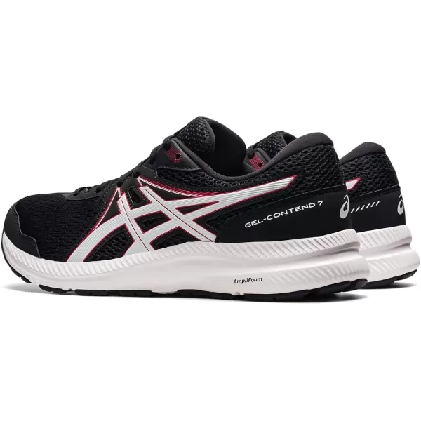 imageASICS Mens GelContend 7 Running ShoeBlackElectric Red