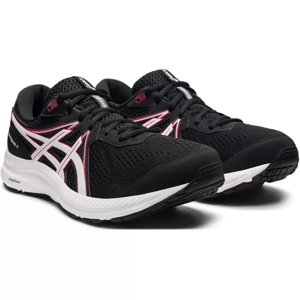 imageASICS Mens GelContend 7 Running ShoeBlackElectric Red