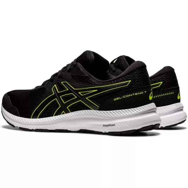 imageASICS Mens GelContend 7 Running ShoeBlackHazard Green