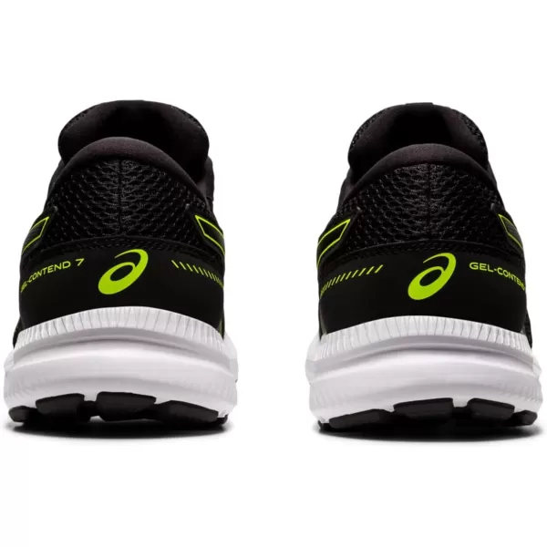 imageASICS Mens GelContend 7 Running ShoeBlackHazard Green