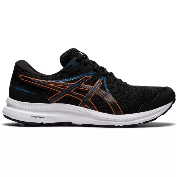 imageASICS Mens GelContend 7 Running ShoeBlackMarigold Orange