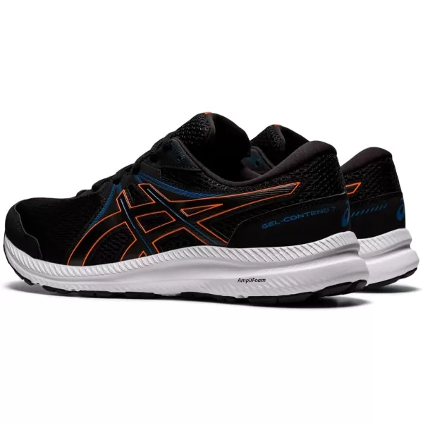 imageASICS Mens GelContend 7 Running ShoeBlackMarigold Orange