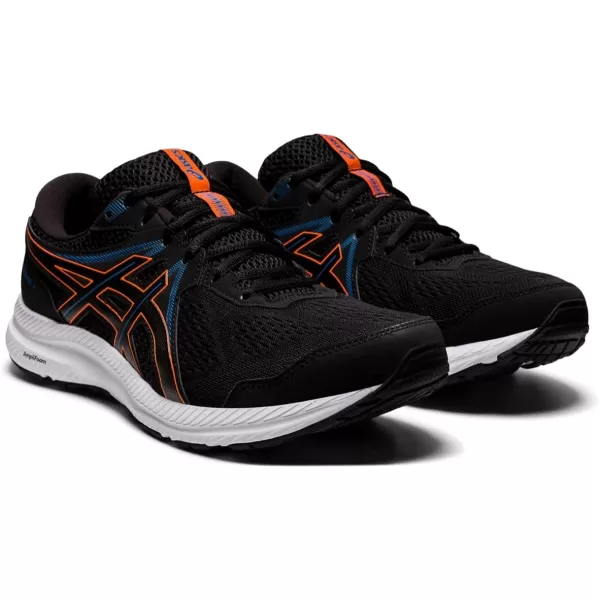 imageASICS Mens GelContend 7 Running ShoeBlackMarigold Orange