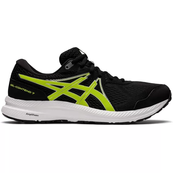 imageASICS Mens GelContend 7 Running ShoeBlackPure Silver