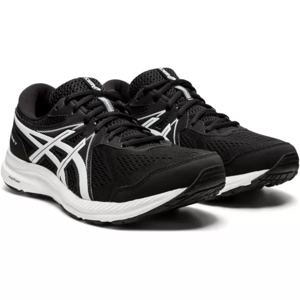 imageASICS Mens GelContend 7 Running ShoeBlackWhite