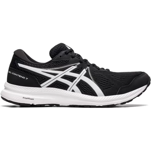 imageASICS Mens GelContend 7 Running ShoeBlackWhite