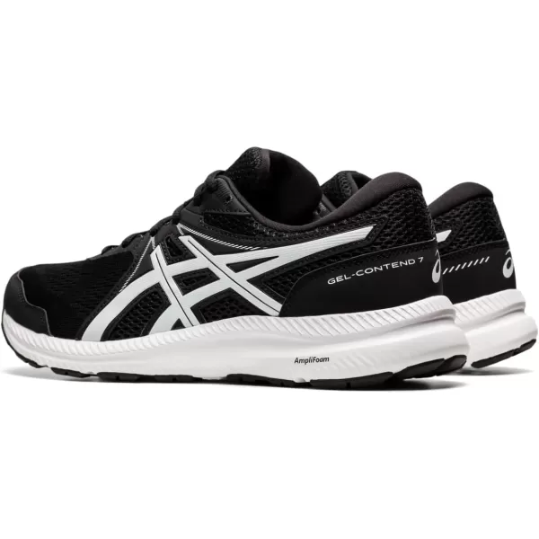 imageASICS Mens GelContend 7 Running ShoeBlackWhite