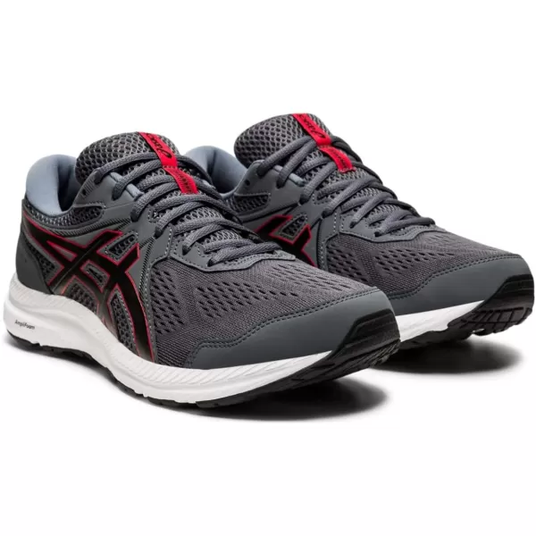 imageASICS Mens GelContend 7 Running ShoeCarrier GreyClassic Red