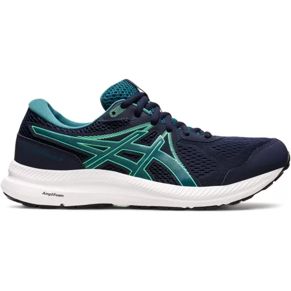 imageASICS Mens GelContend 7 Running ShoeMidnightVelvet Pine