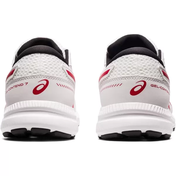 imageASICS Mens GelContend 7 Running ShoeWhiteClassic Red