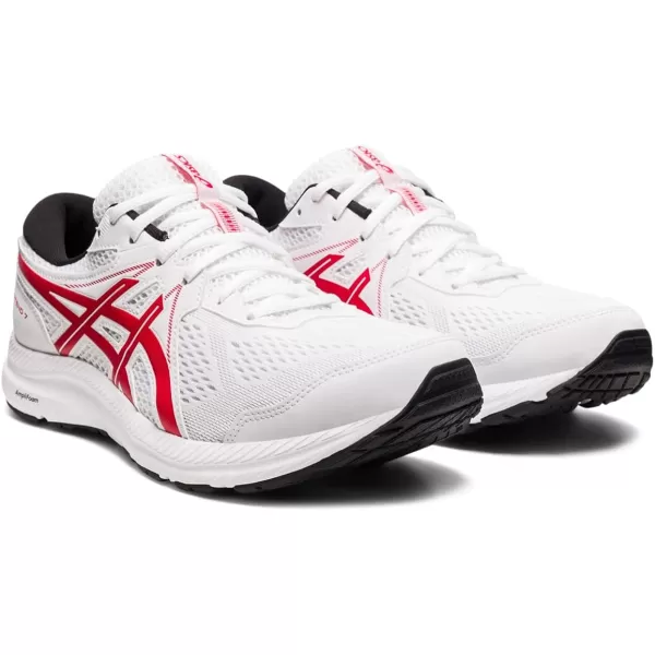 imageASICS Mens GelContend 7 Running ShoeWhiteClassic Red