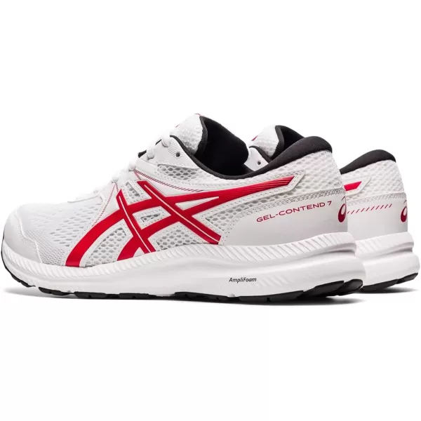 imageASICS Mens GelContend 7 Running ShoeWhiteClassic Red