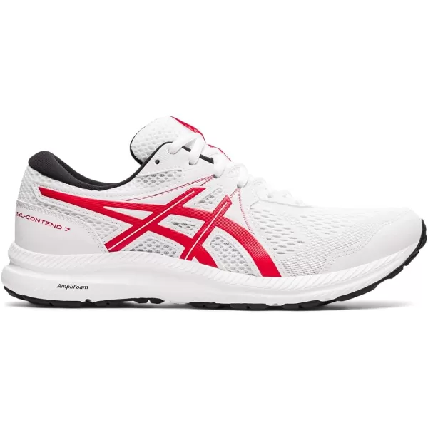 imageASICS Mens GelContend 7 Running ShoeWhiteClassic Red