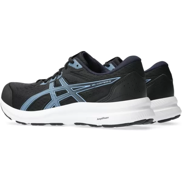 imageASICS Mens GelContend 8 Running ShoesBlackBlue Bliss