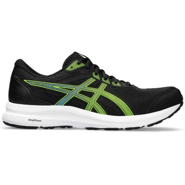 imageASICS Mens GelContend 8 Running ShoesBlackElectric Lime