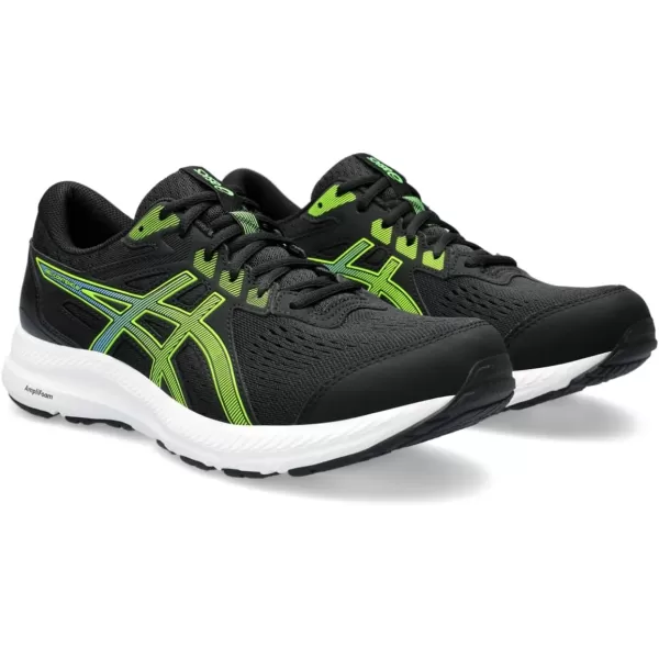 imageASICS Mens GelContend 8 Running ShoesBlackElectric Lime