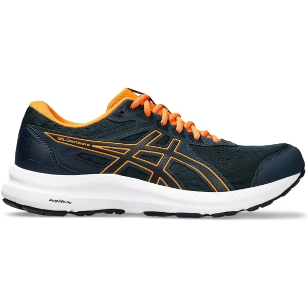 imageASICS Mens GelContend 8 Running ShoesFrench BlueBright Orange
