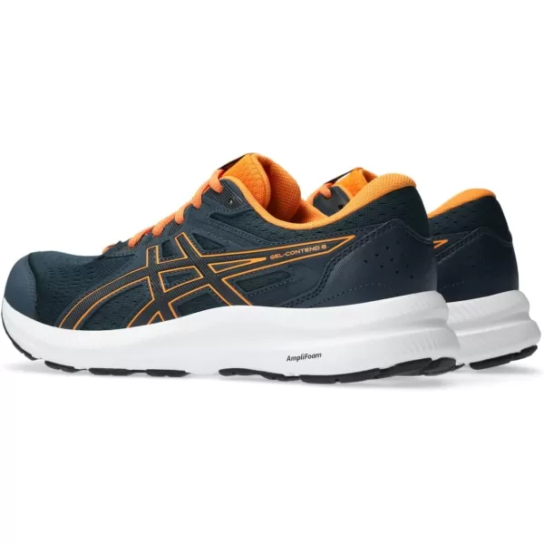 imageASICS Mens GelContend 8 Running ShoesFrench BlueBright Orange