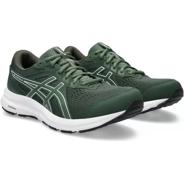 imageASICS Mens GelContend 8 Running ShoesRain ForestWhite