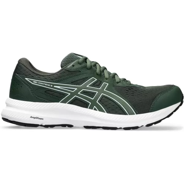imageASICS Mens GelContend 8 Running ShoesRain ForestWhite