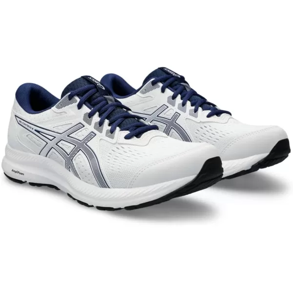 imageASICS Mens GelContend 8 Running ShoesWhiteBlue Expanse